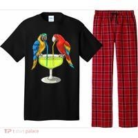 Parrots Drinking Margarita Hawaiian Vacation Beach Party Pajama Set thumb 0