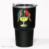 Parrots Drinking Margarita Hawaiian Vacation Beach Party Tumbler thumb 0