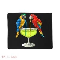 Parrots Drinking Margarita Hawaiian Vacation Beach Party Mousepad thumb 0