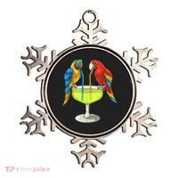 Parrots Drinking Margarita Hawaiian Vacation Beach Party Ornament thumb 0