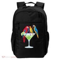 Parrots Drinking Margarita Tropical Vacation Hawaiian Birds Backpack thumb 0