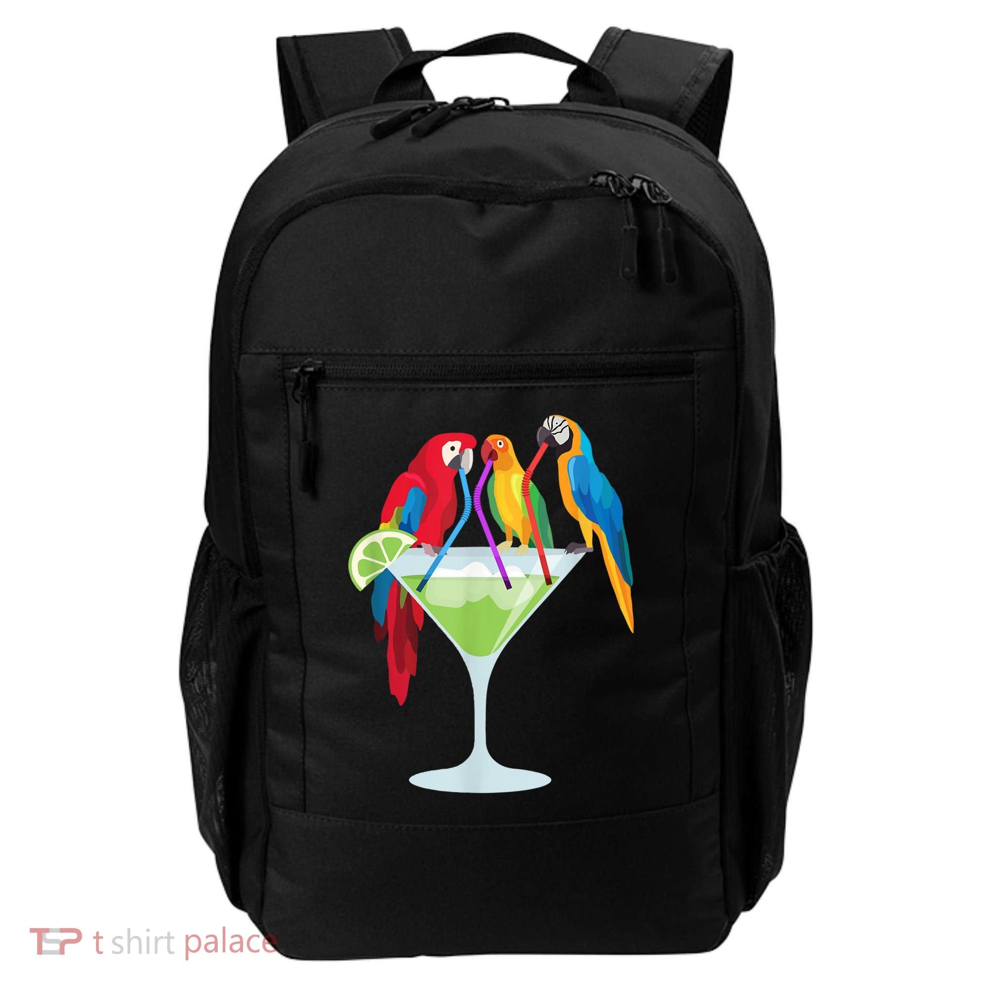 Parrots Drinking Margarita Tropical Vacation Hawaiian Birds Backpack