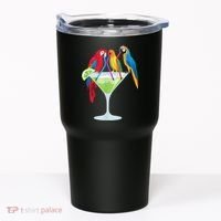 Parrots Drinking Margarita Tropical Vacation Hawaiian Birds Tumbler thumb 0