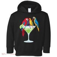 Parrots Drinking Margarita Tropical Vacation Hawaiian Birds Toddler Hoodie thumb 0