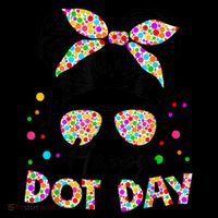 Polka Dot Messy Bun Teacher Happy Dot Day Gift Coaster thumb 2