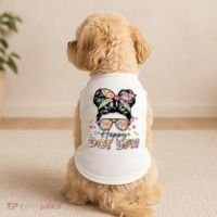 Polka Dot Messy Bun Teacher Happy Dot Day Gift Doggie Tank thumb 2
