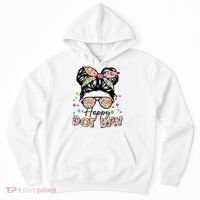 Polka Dot Messy Bun Teacher Happy Dot Day Gift Hoodie thumb 0