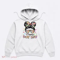 Polka Dot Messy Bun Teacher Happy Dot Day Gift Hoodie thumb 0