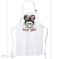 Polka Dot Messy Bun Teacher Happy Dot Day Gift Apron thumb 0