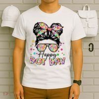 Polka Dot Messy Bun Teacher Happy Dot Day Gift T-Shirt thumb 6