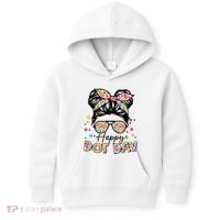 Polka Dot Messy Bun Teacher Happy Dot Day Gift Kids Hoodie thumb 0