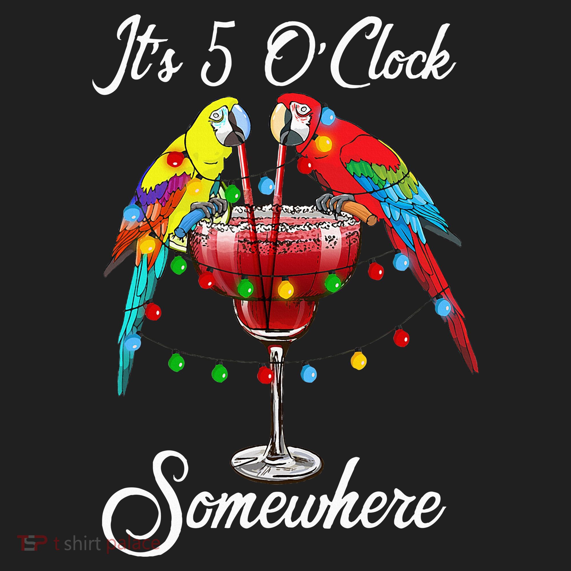 Parrots Drinking Margarita It's 5 O'clock Somewhere Women's Sweatshirt