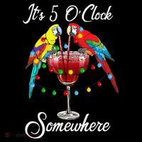 Parrots Drinking Margarita It's 5 O'clock Somewhere Hoodie thumb 7
