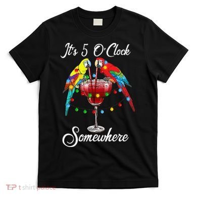 Parrots Drinking Margarita It's 5 O'clock Somewhere T-Shirt