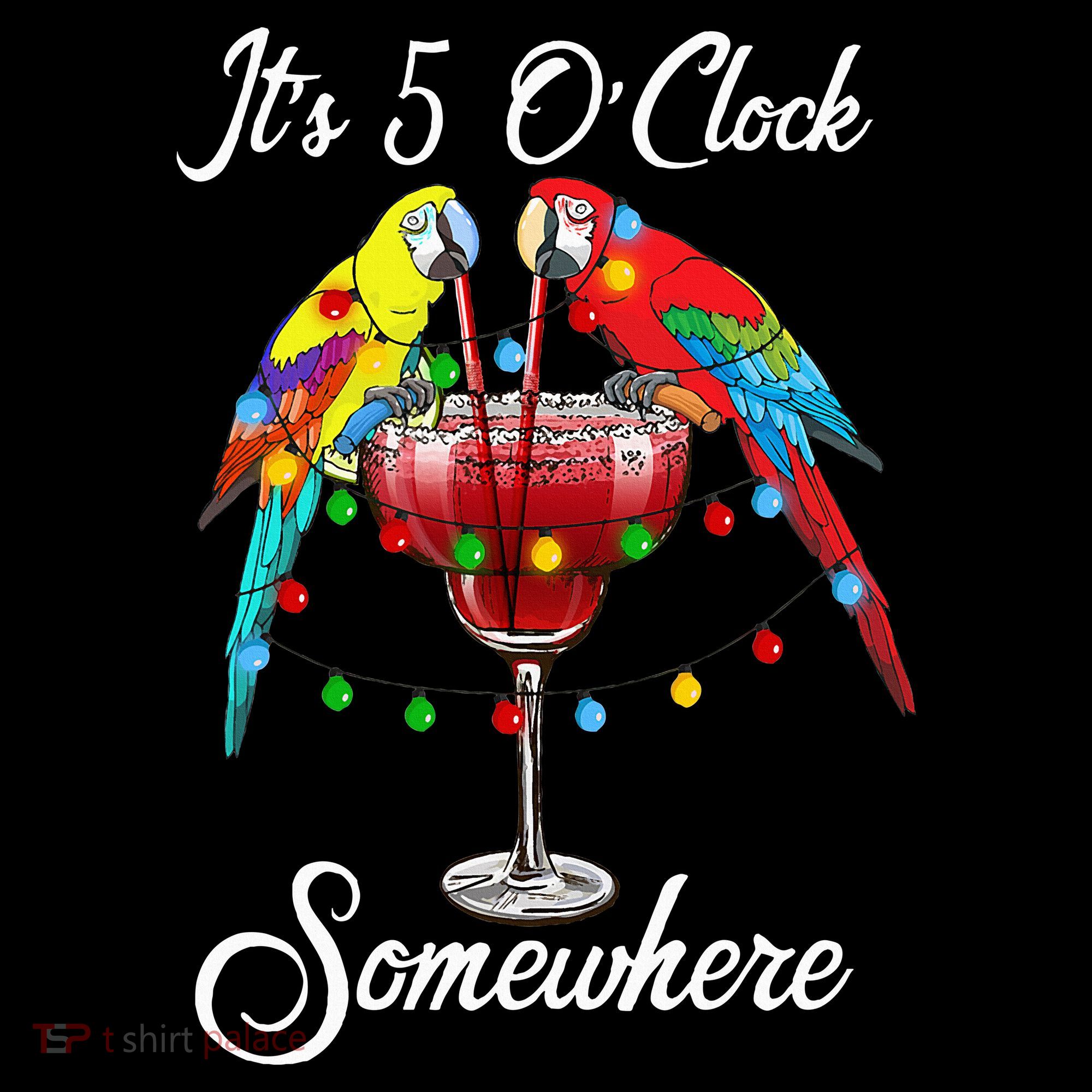 Parrots Drinking Margarita It's 5 O'clock Somewhere Mousepad