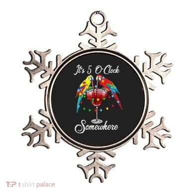 Parrots Drinking Margarita It's 5 O'clock Somewhere Ornament