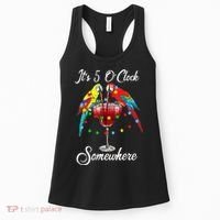 Parrots Drinking Margarita It's 5 O'clock Somewhere Women's Tank Top thumb 0