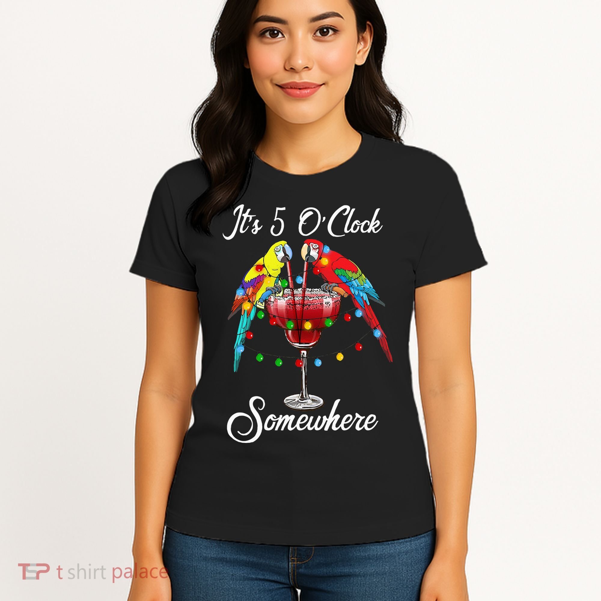 Parrots Drinking Margarita It's 5 O'clock Somewhere Women's T-Shirt