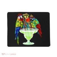 Parrots Drinking Margarita Hawaiian Vacation Birds Mousepad thumb 0