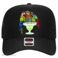 Parrots Drinking Margarita Hawaiian Vacation Birds Hat thumb 0