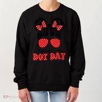 Polka Dot Messy Bun International Dots Day Teacher Happy Dot Day Gift Women's Sweatshirt thumb 0