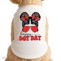 Polka Dot Messy Bun International Dots Day Teacher Happy Dot Day Gift Doggie Tank thumb 0