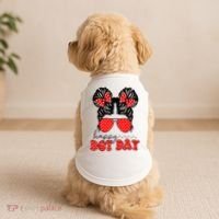 Polka Dot Messy Bun International Dots Day Teacher Happy Dot Day Gift Doggie Tank thumb 2