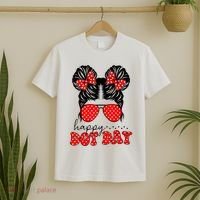 Polka Dot Messy Bun International Dots Day Teacher Happy Dot Day Gift T-Shirt thumb 2