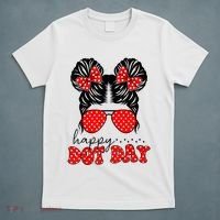 Polka Dot Messy Bun International Dots Day Teacher Happy Dot Day Gift T-Shirt thumb 5