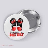Polka Dot Messy Bun International Dots Day Teacher Happy Dot Day Gift Button thumb 0