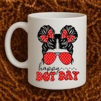 Polka Dot Messy Bun International Dots Day Teacher Happy Dot Day Gift Coffee Mug thumb 2