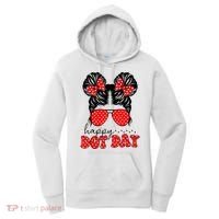 Polka Dot Messy Bun International Dots Day Teacher Happy Dot Day Gift Women's Hoodie thumb 0