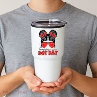 Polka Dot Messy Bun International Dots Day Teacher Happy Dot Day Gift Tumbler thumb 2