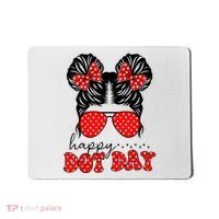 Polka Dot Messy Bun International Dots Day Teacher Happy Dot Day Gift Mousepad thumb 0