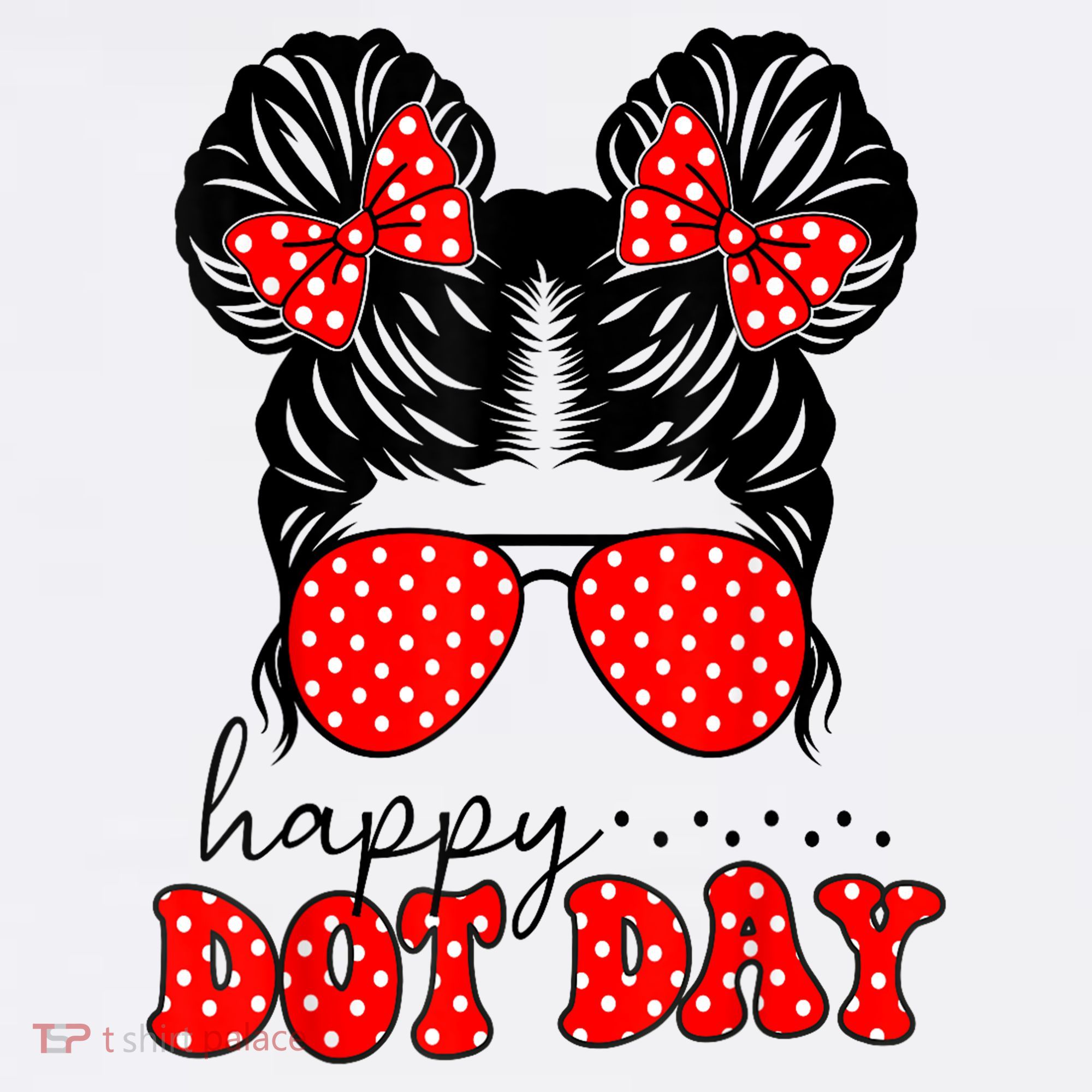 Polka Dot Messy Bun International Dots Day Teacher Happy Dot Day Gift Mousepad