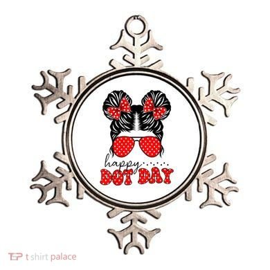 Polka Dot Messy Bun International Dots Day Teacher Happy Dot Day Gift Ornament