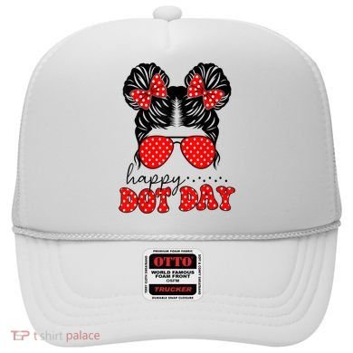 Polka Dot Messy Bun International Dots Day Teacher Happy Dot Day Gift Hat