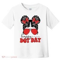 Polka Dot Messy Bun International Dots Day Teacher Happy Dot Day Gift Toddler T-Shirt thumb 0