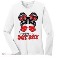 Polka Dot Messy Bun International Dots Day Teacher Happy Dot Day Gift Women's Long Sleeve Shirt thumb 0