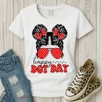 Polka Dot Messy Bun International Dots Day Teacher Happy Dot Day Gift Women's T-Shirt thumb 3