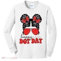 Polka Dot Messy Bun International Dots Day Teacher Happy Dot Day Gift Kids Long Sleeve Shirt thumb 0