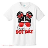 Polka Dot Messy Bun International Dots Day Teacher Happy Dot Day Gift Kids T-Shirt thumb 0