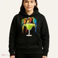 Parrots Drinking Margarita On Summer Vacation Birds Tee Gift Hoodie thumb 5