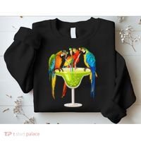 Parrots Drinking Margarita On Summer Vacation Birds Tee Gift Sweatshirt thumb 2