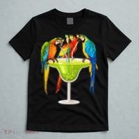 Parrots Drinking Margarita On Summer Vacation Birds Tee Gift T-Shirt thumb 5