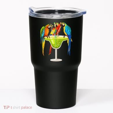 Parrots Drinking Margarita On Summer Vacation Birds Tee Gift Tumbler
