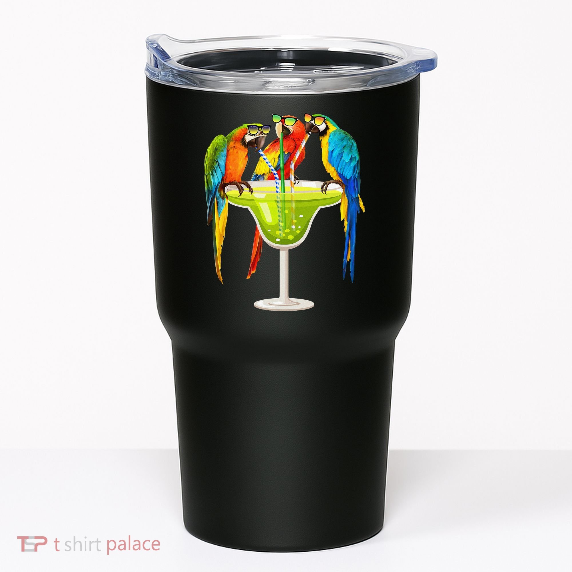 Parrots Drinking Margarita On Summer Vacation Birds Tee Gift Tumbler