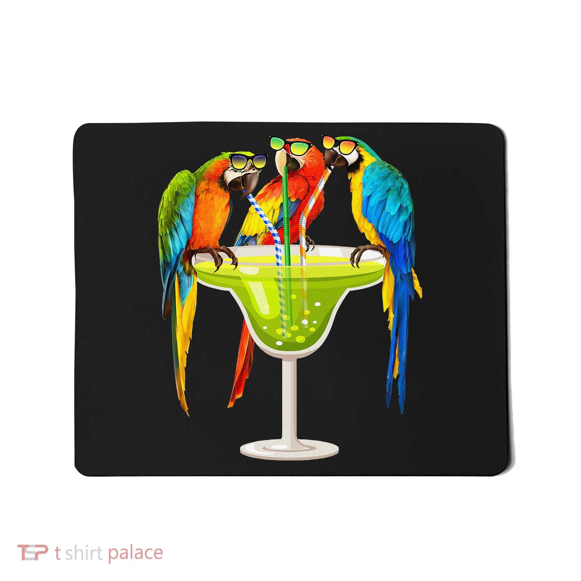 Parrots Drinking Margarita On Summer Vacation Birds Tee Gift Mousepad