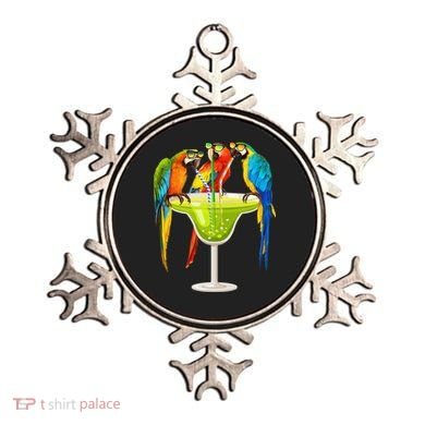 Parrots Drinking Margarita On Summer Vacation Birds Tee Gift Ornament