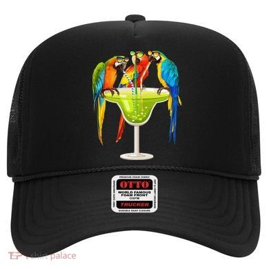 Parrots Drinking Margarita On Summer Vacation Birds Tee Gift Hat